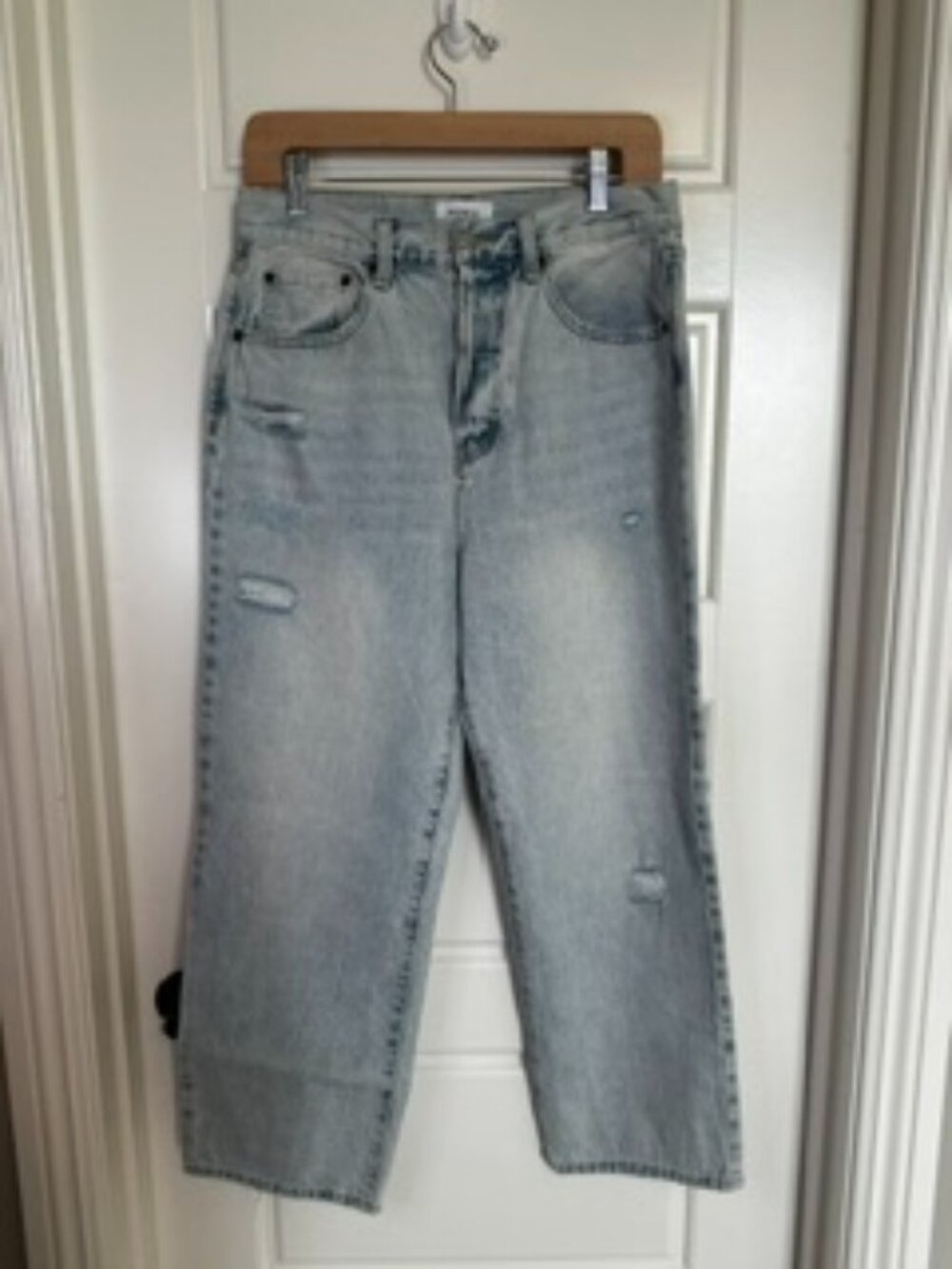 Pistola Distressed Straight Leg Jeans